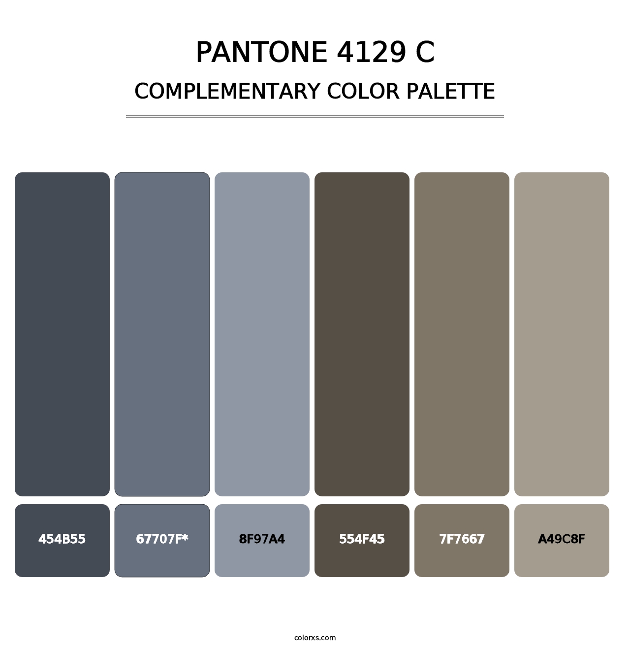 PANTONE 4129 C - Complementary Color Palette