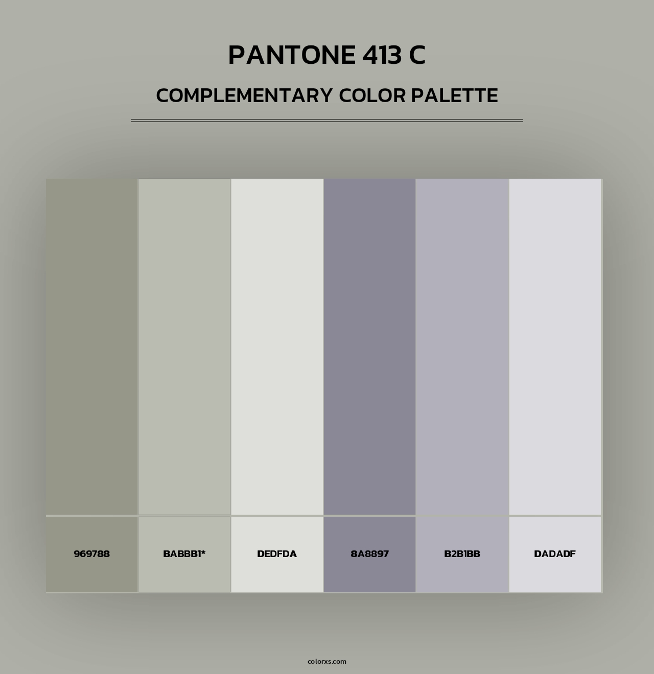 PANTONE 413 C - Complementary Color Palette
