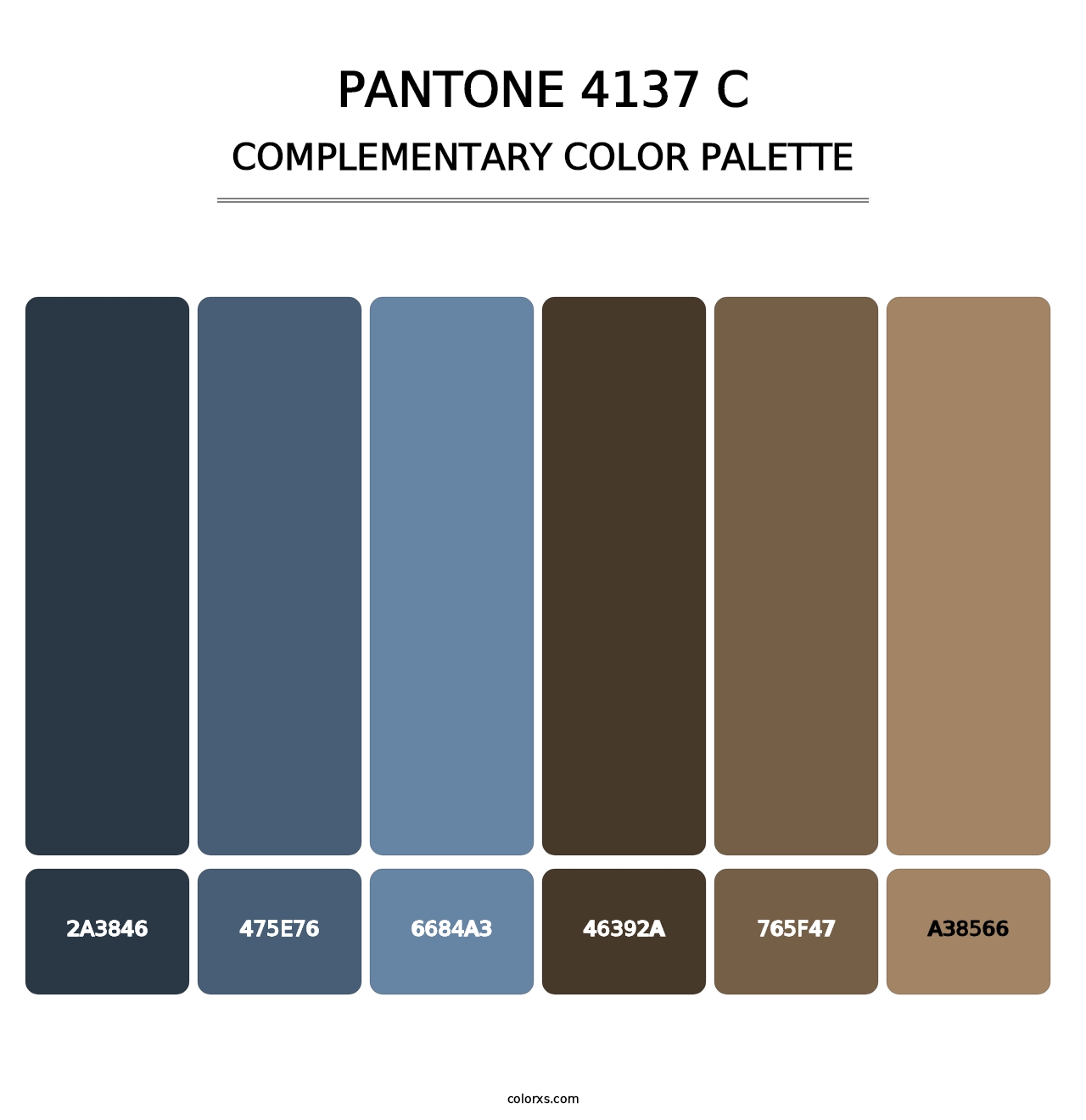 PANTONE 4137 C - Complementary Color Palette