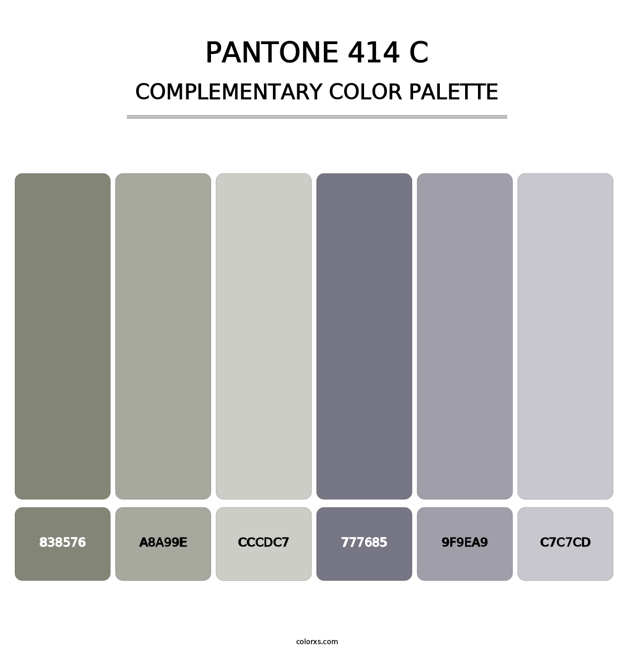 PANTONE 414 C - Complementary Color Palette