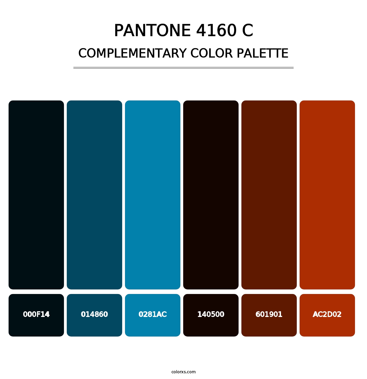 PANTONE 4160 C - Complementary Color Palette