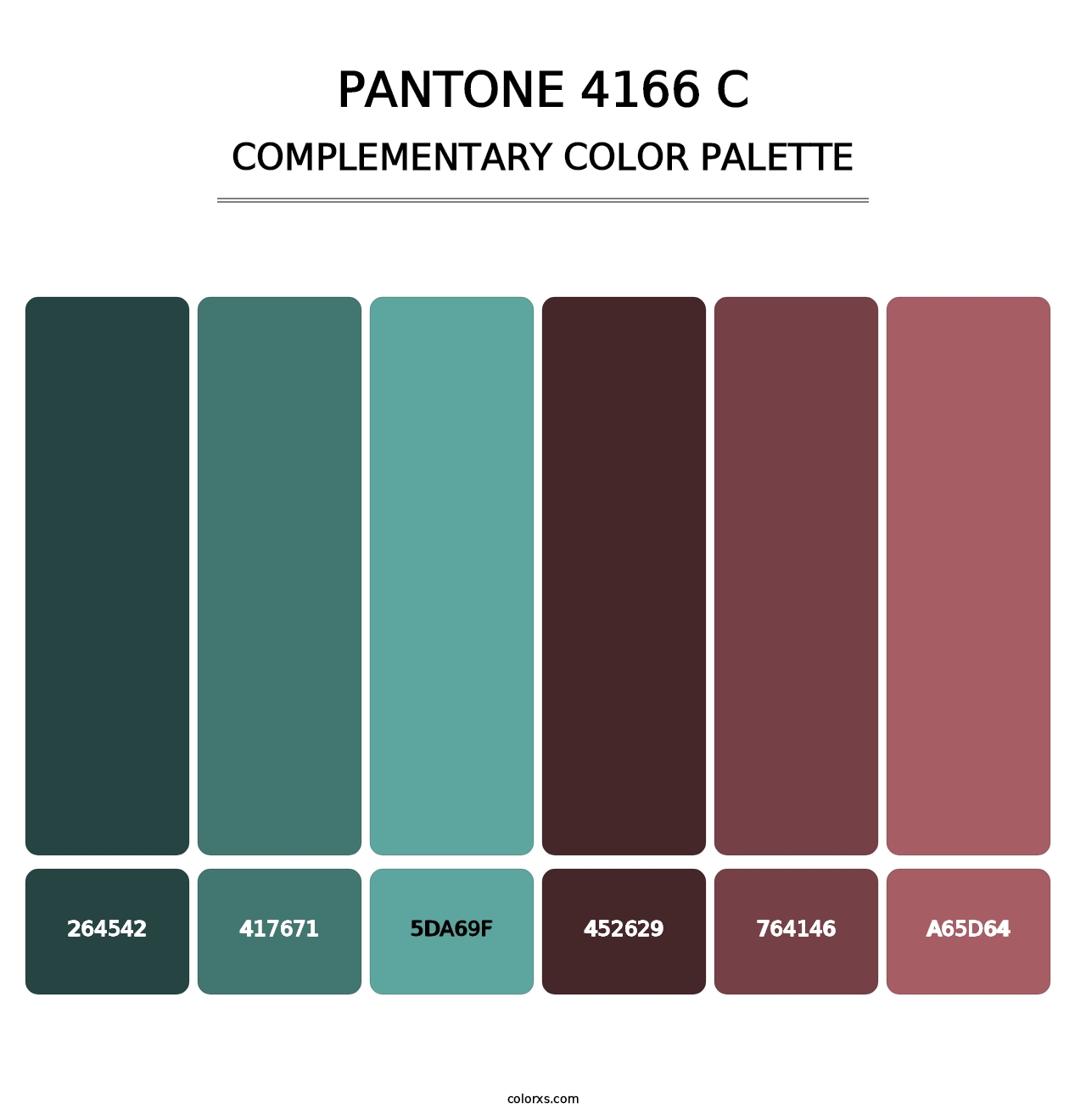 PANTONE 4166 C - Complementary Color Palette
