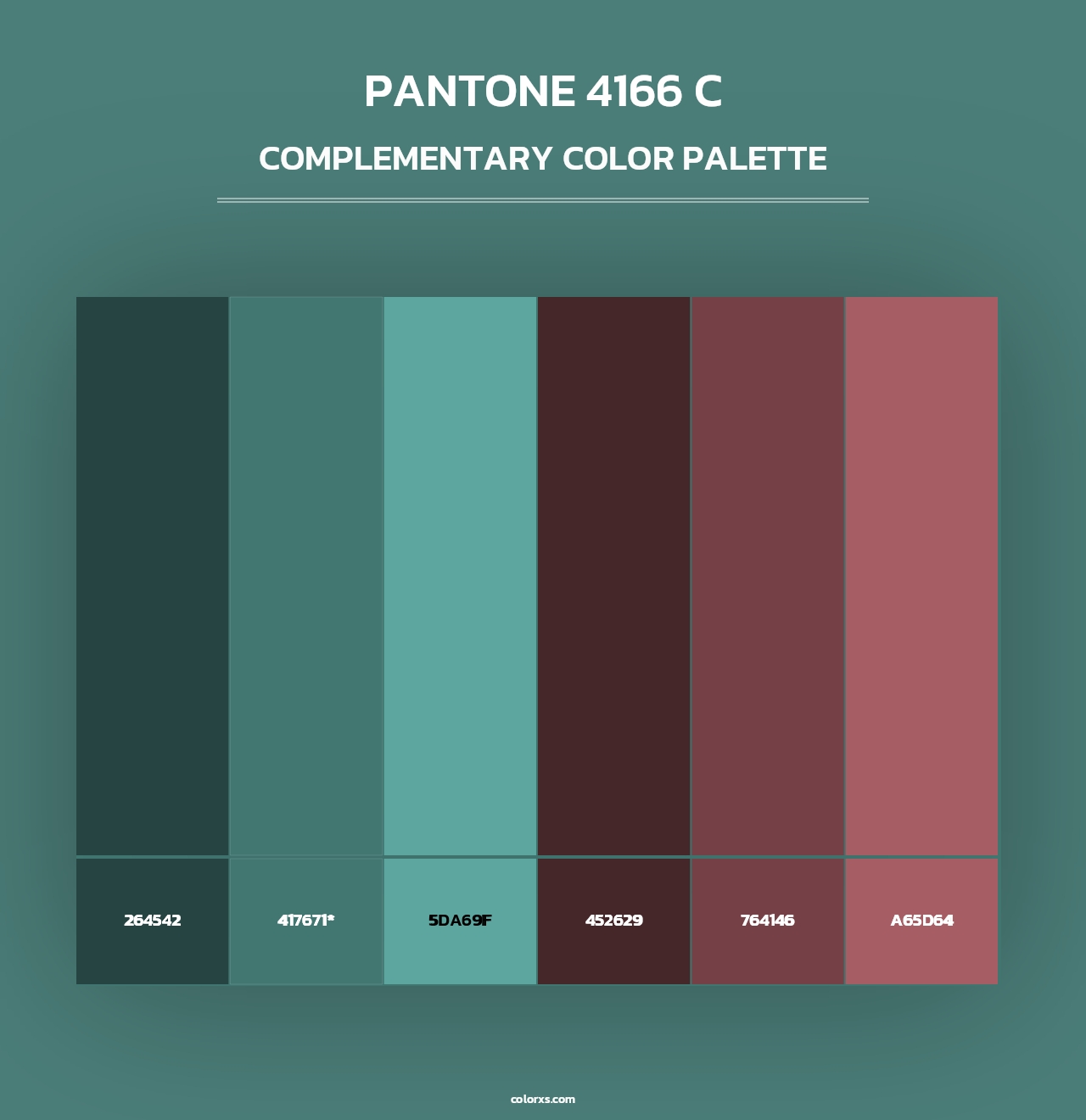 PANTONE 4166 C - Complementary Color Palette