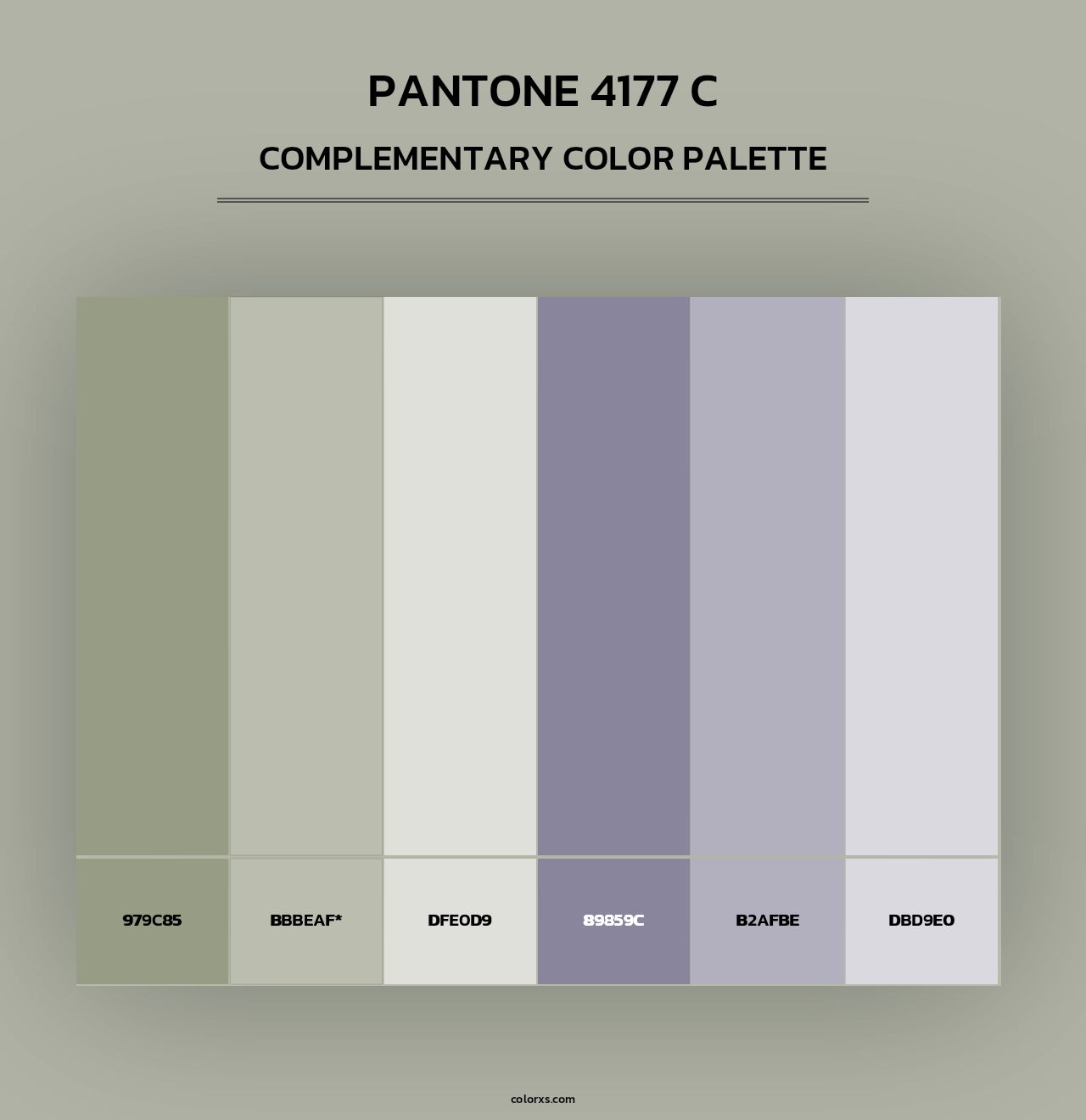 PANTONE 4177 C - Complementary Color Palette