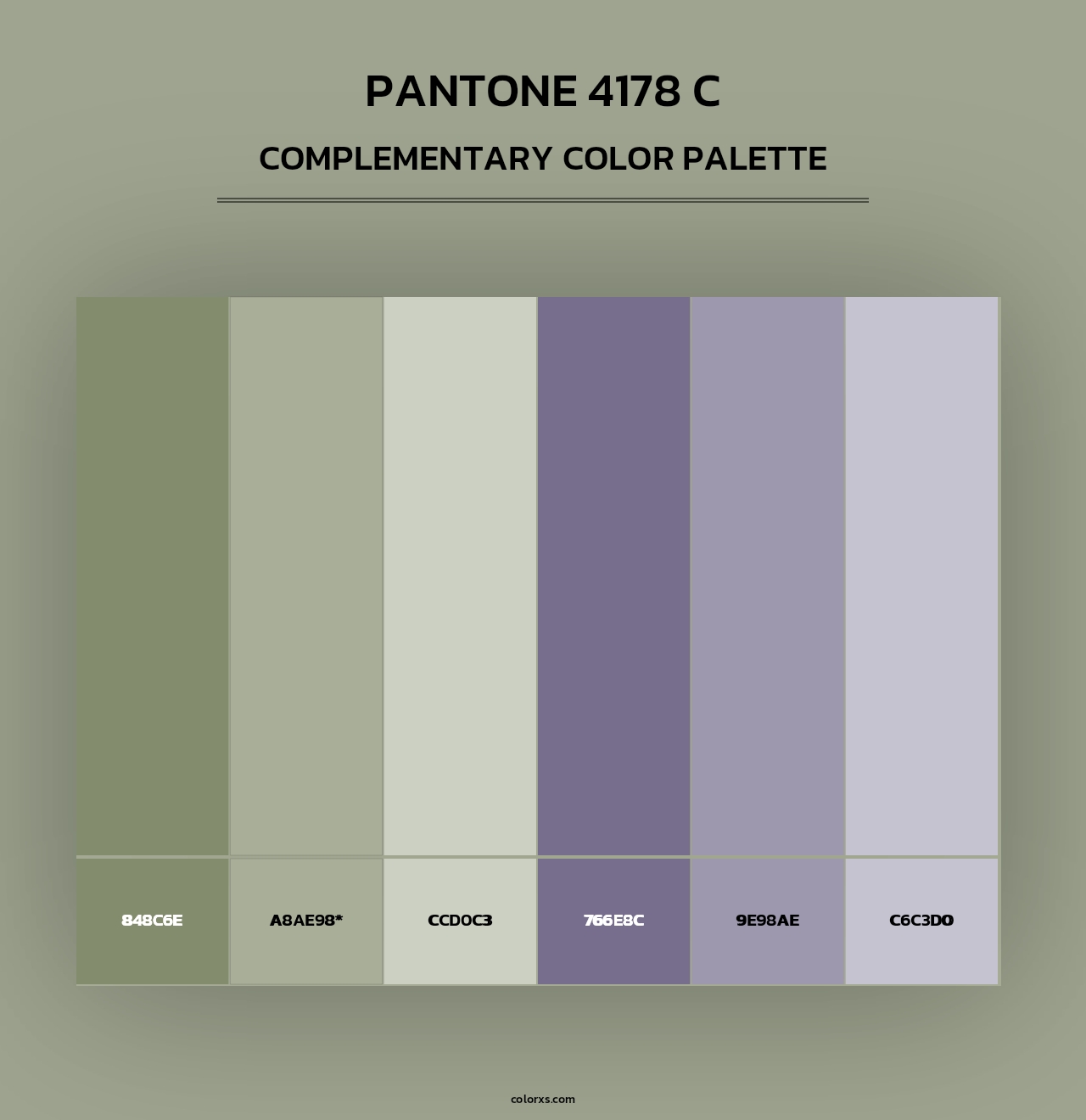 PANTONE 4178 C - Complementary Color Palette