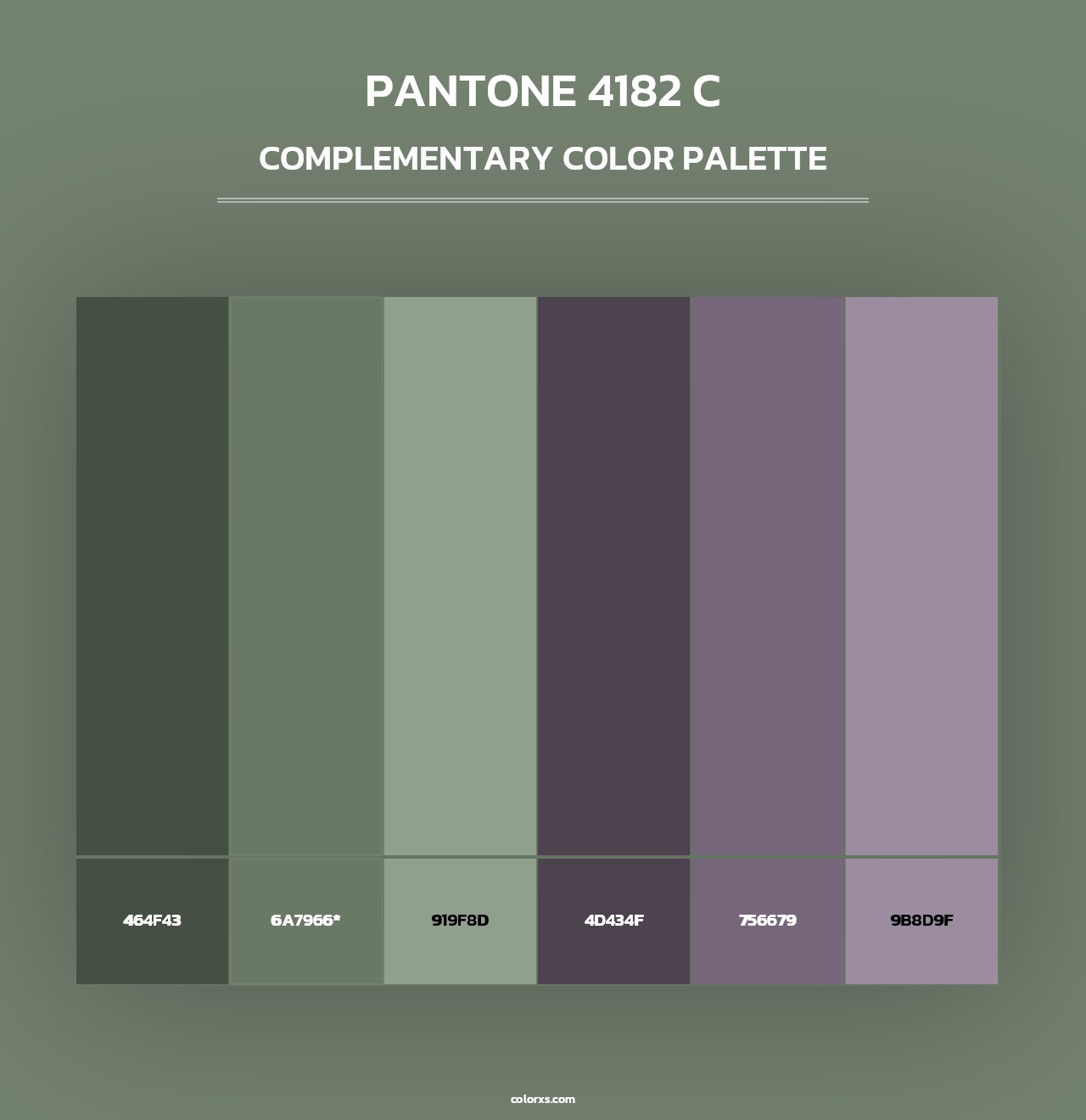 PANTONE 4182 C - Complementary Color Palette
