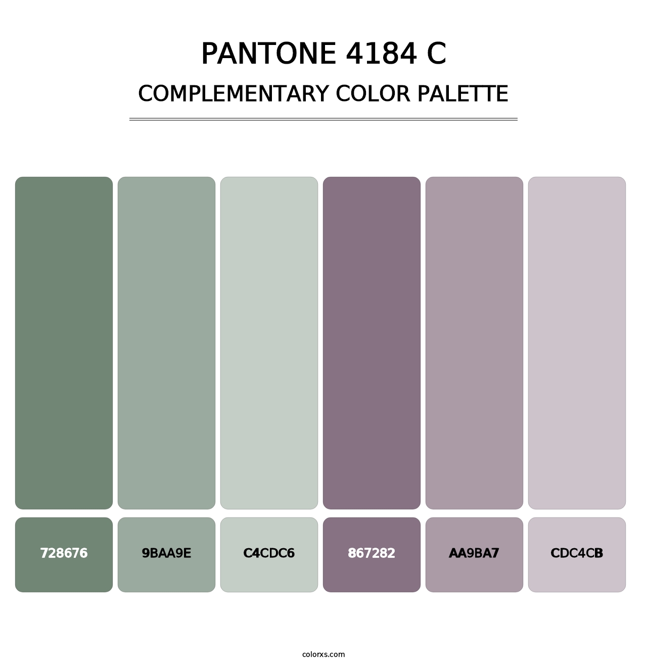 PANTONE 4184 C - Complementary Color Palette