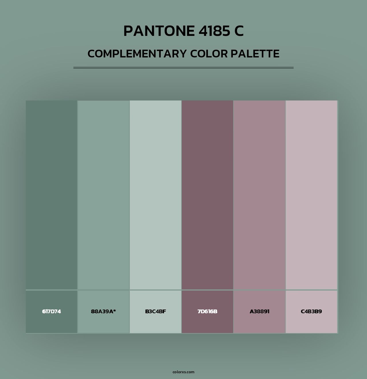 PANTONE 4185 C - Complementary Color Palette