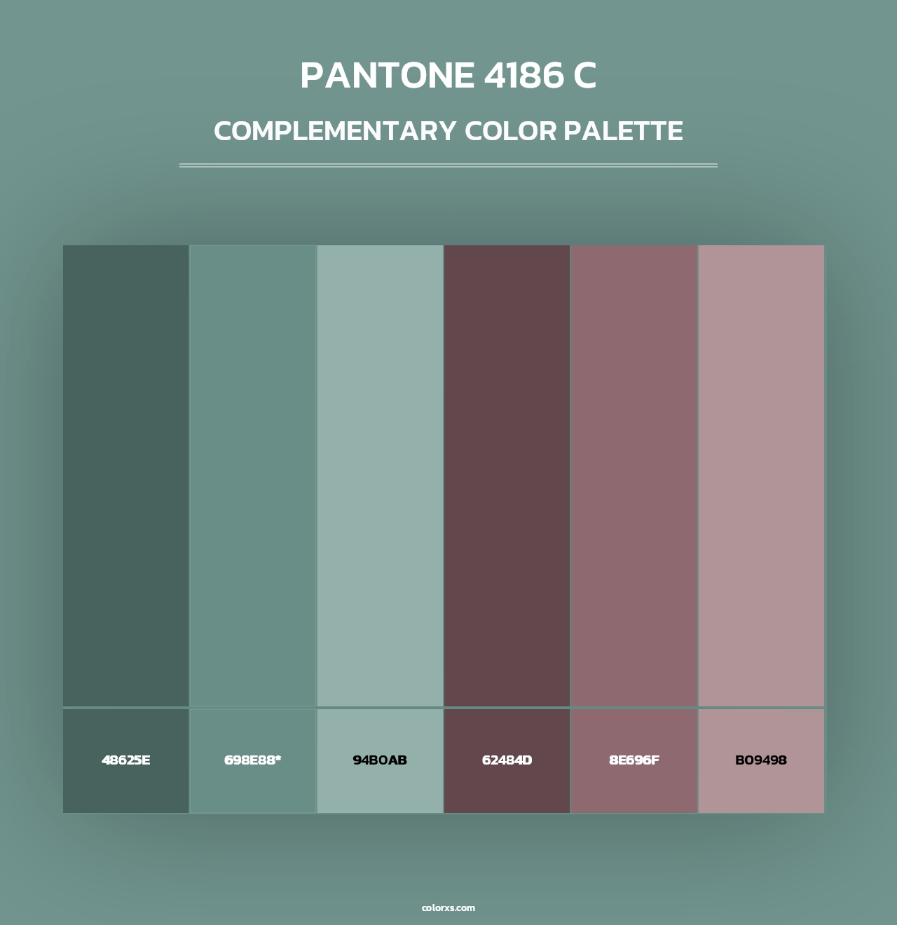 PANTONE 4186 C - Complementary Color Palette