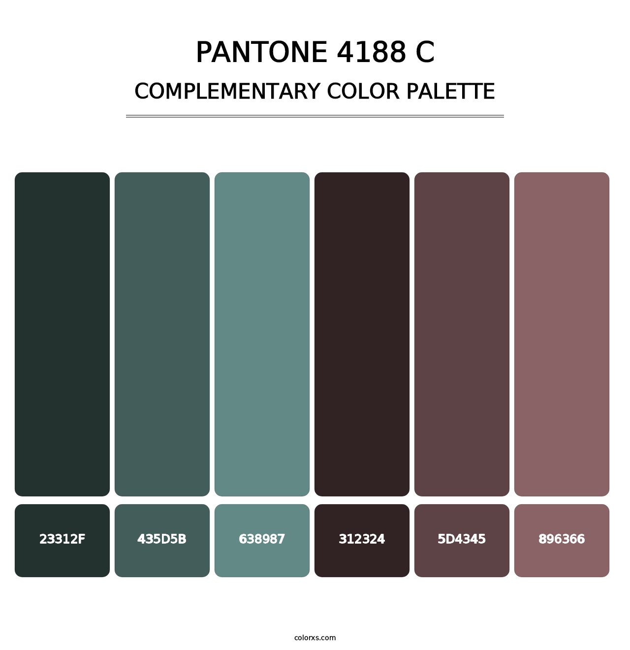 PANTONE 4188 C - Complementary Color Palette