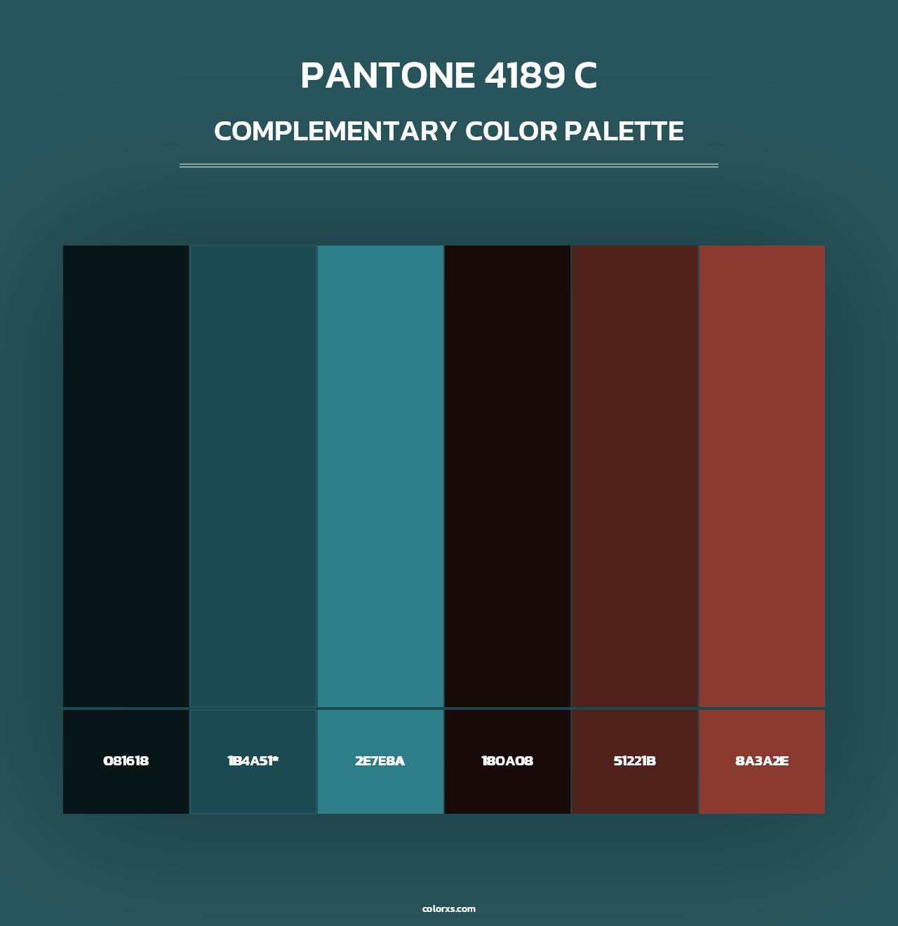 PANTONE 4189 C - Complementary Color Palette