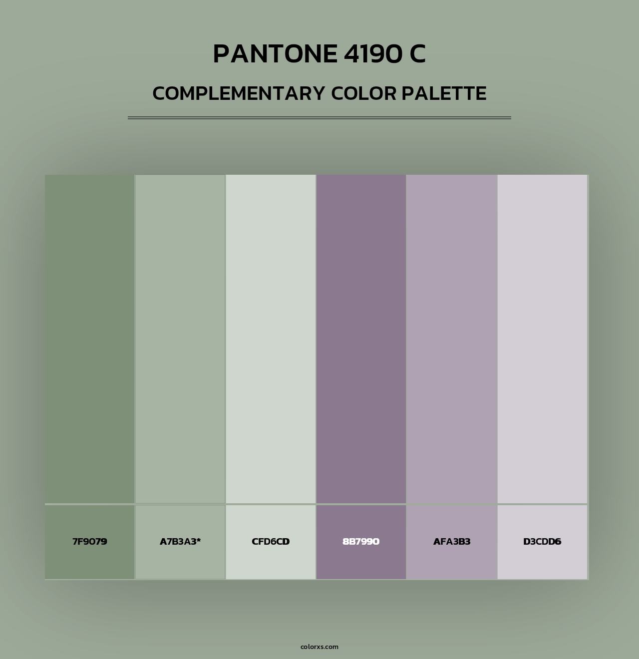 PANTONE 4190 C - Complementary Color Palette