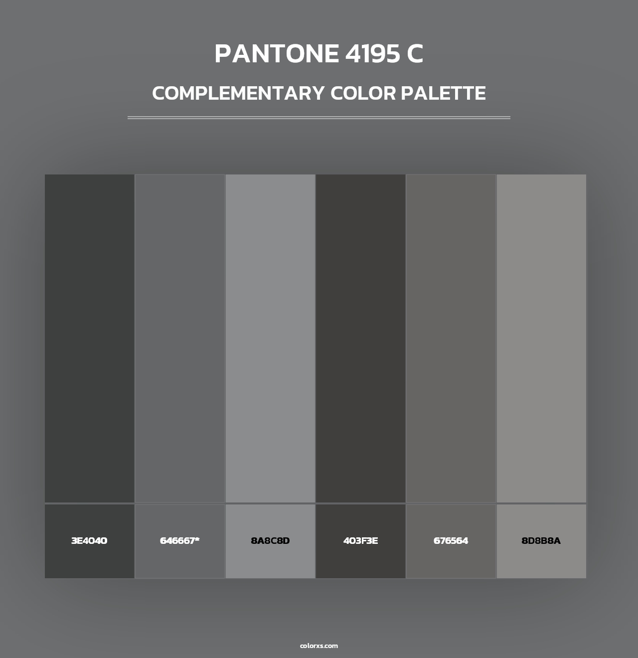 PANTONE 4195 C - Complementary Color Palette