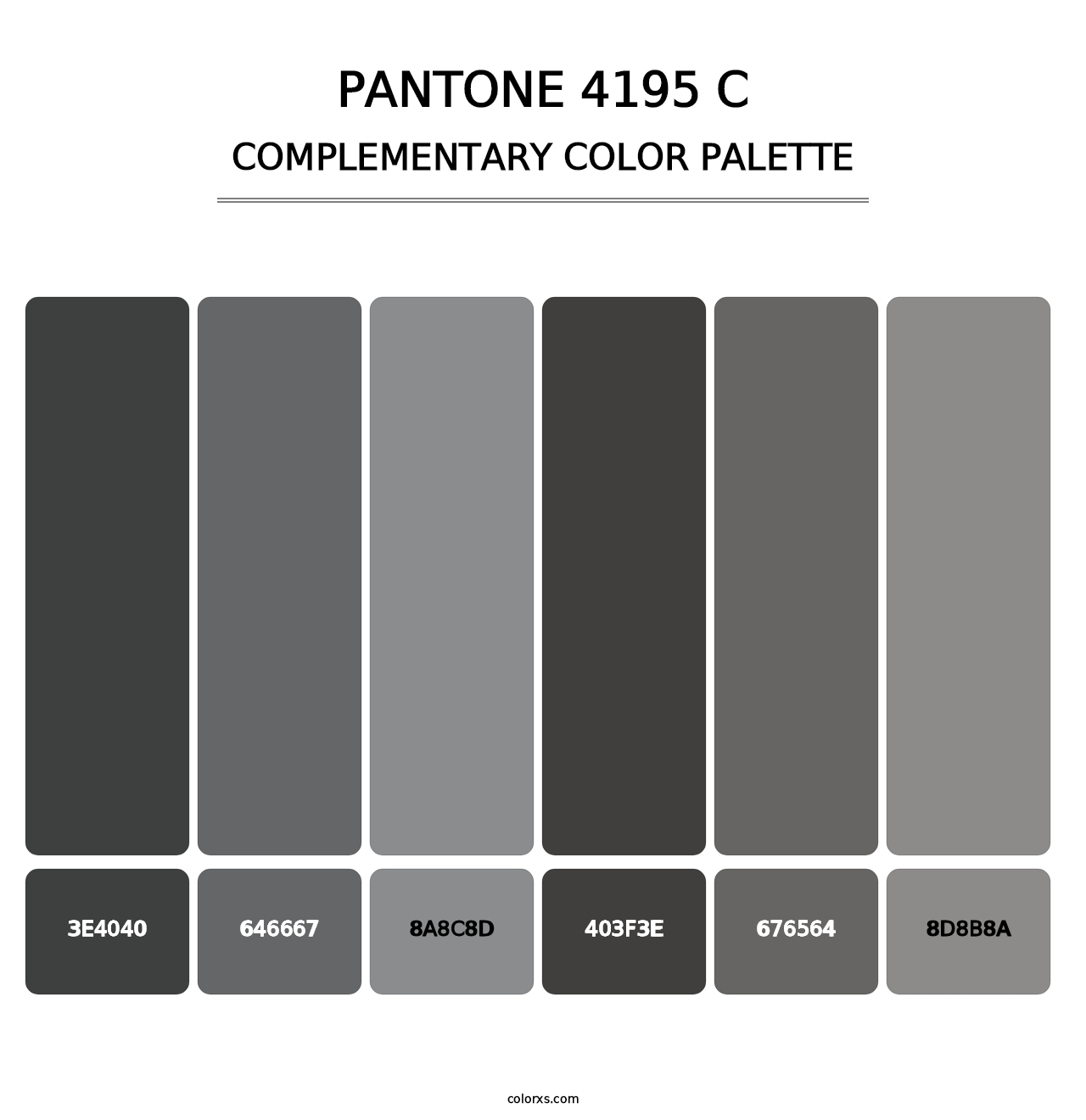 PANTONE 4195 C - Complementary Color Palette