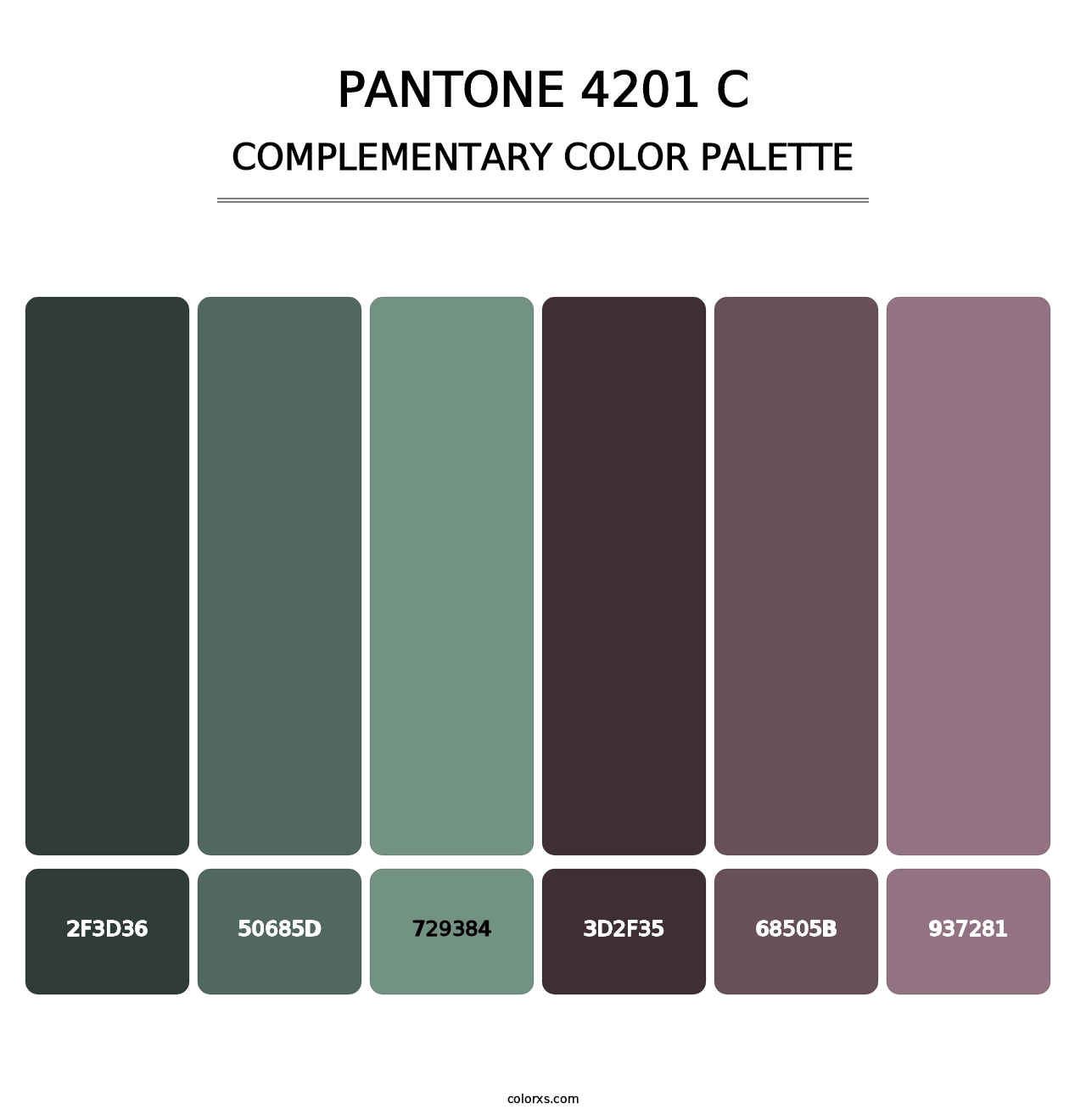 PANTONE 4201 C - Complementary Color Palette