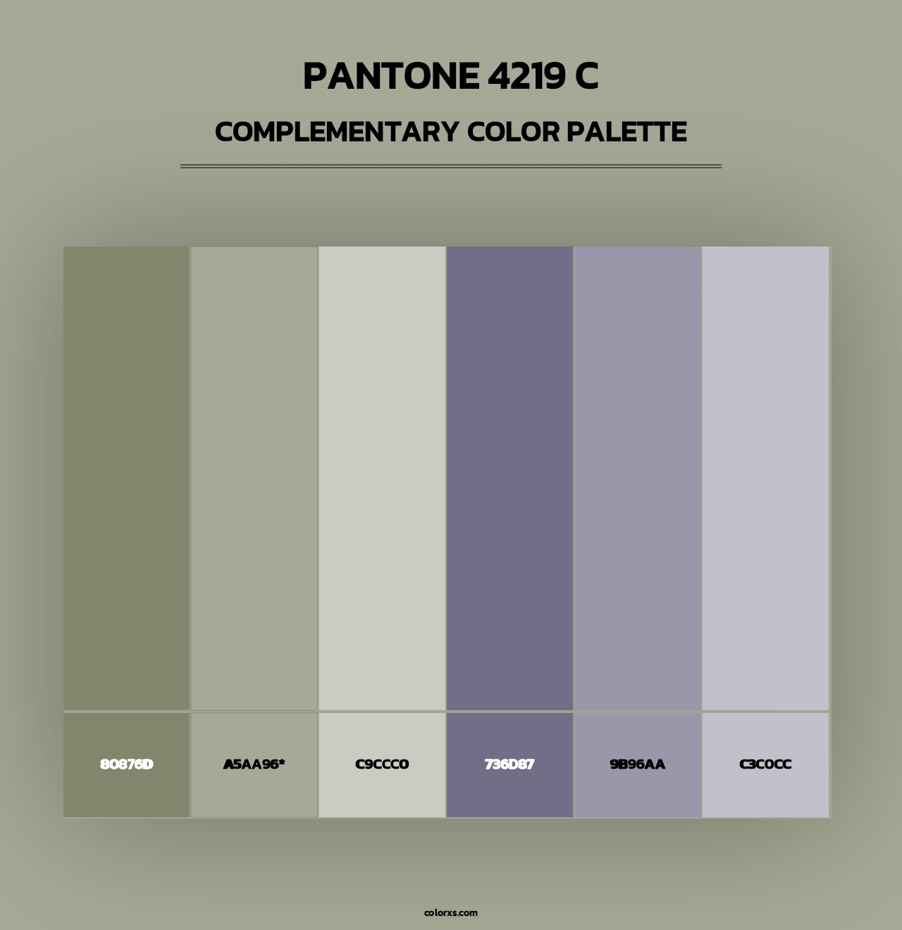 PANTONE 4219 C - Complementary Color Palette