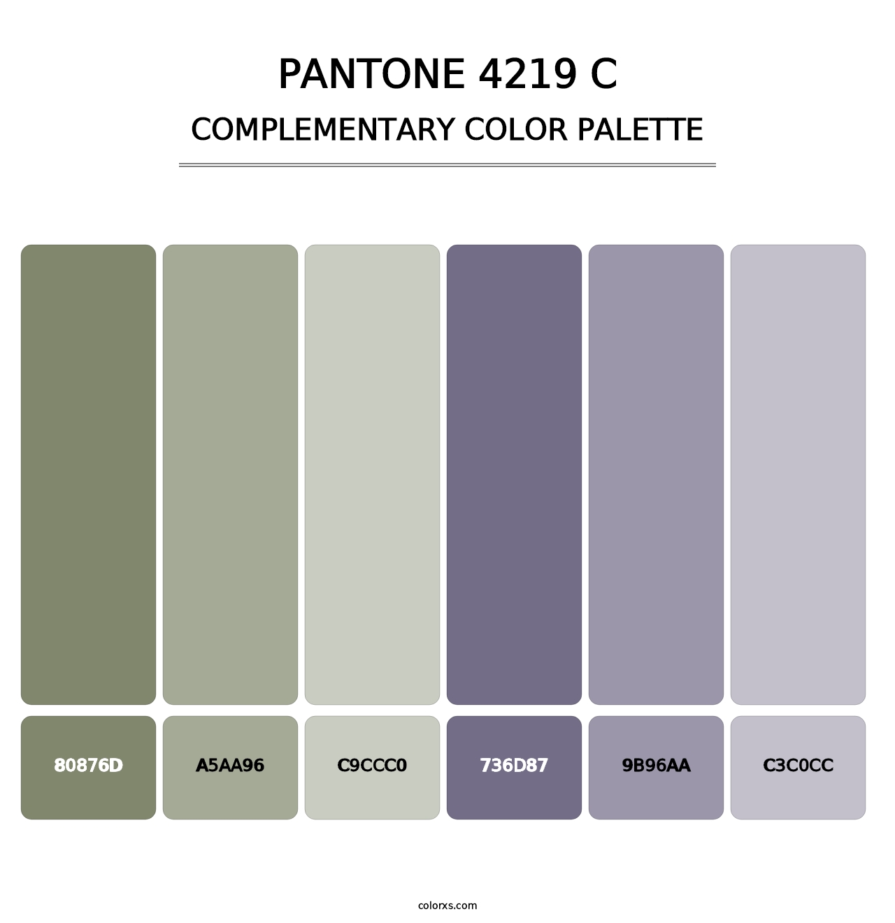 PANTONE 4219 C - Complementary Color Palette