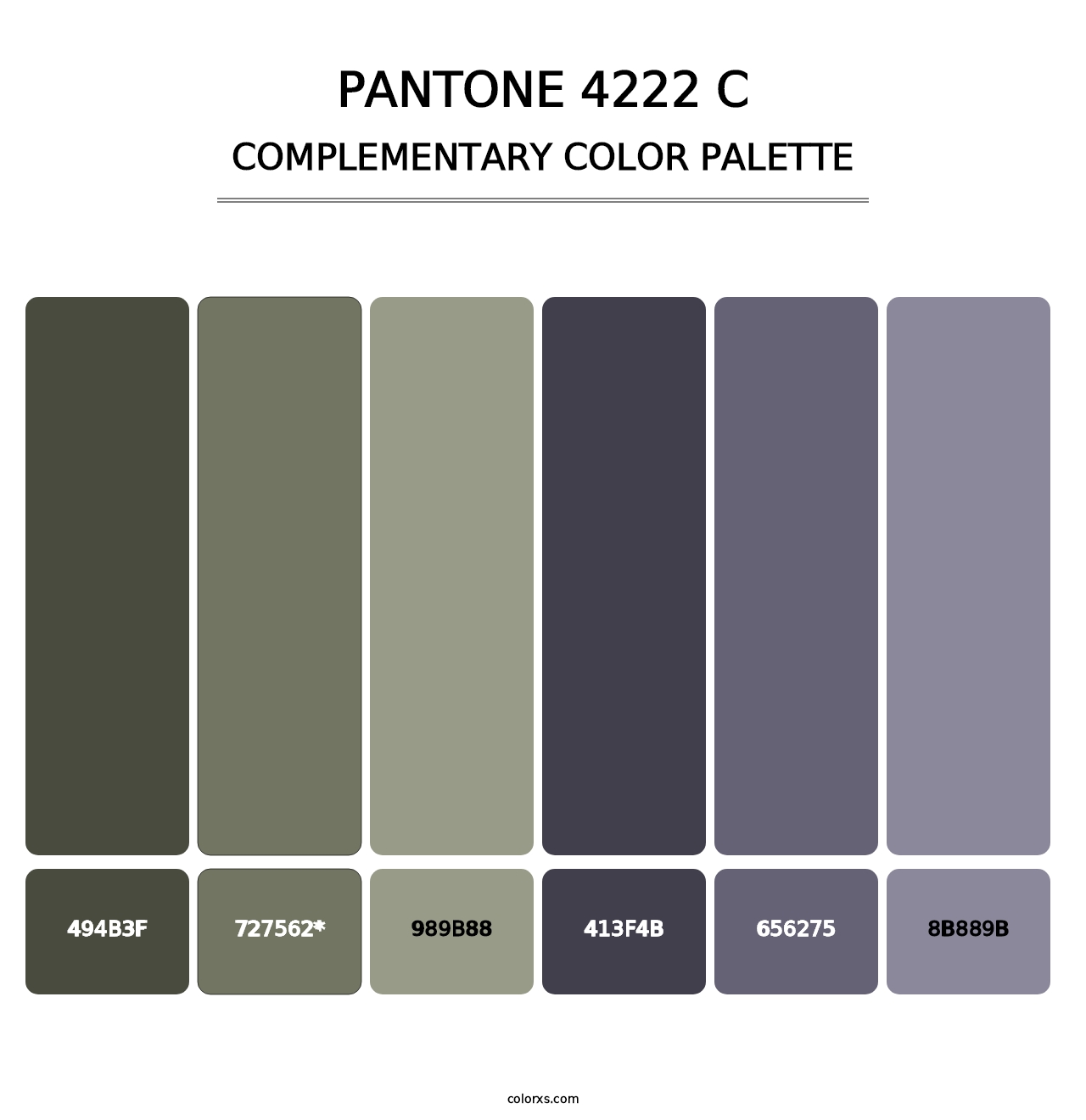 PANTONE 4222 C - Complementary Color Palette