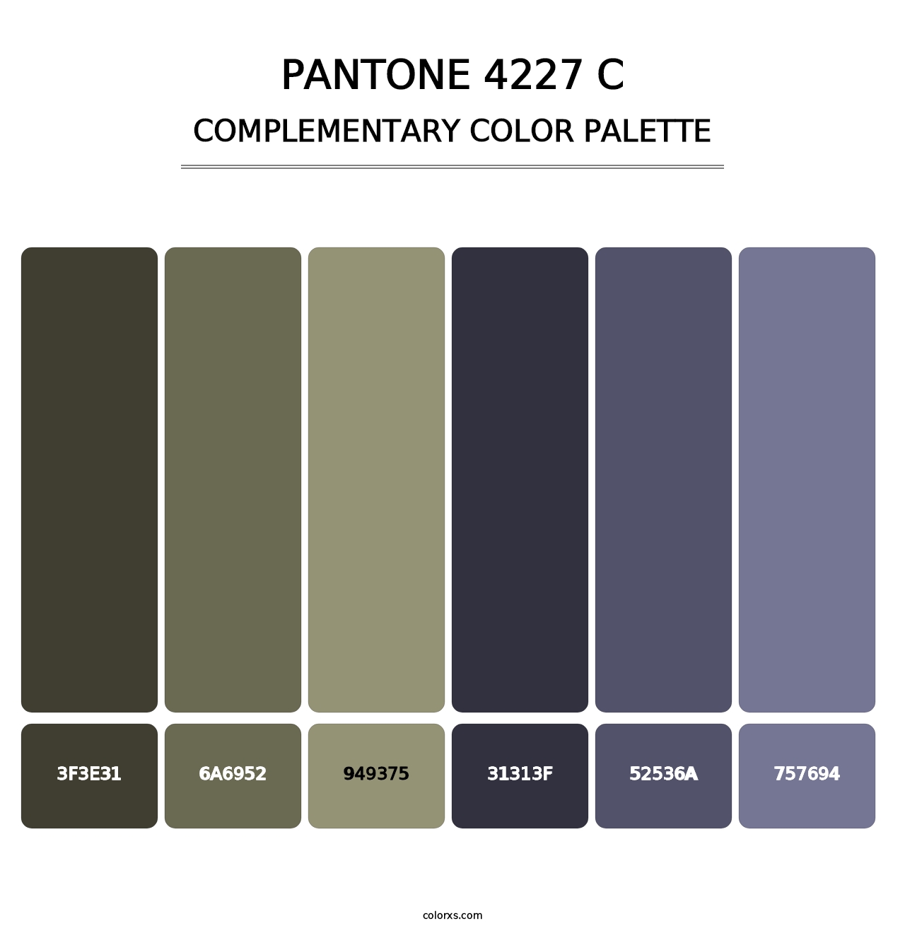 PANTONE 4227 C - Complementary Color Palette