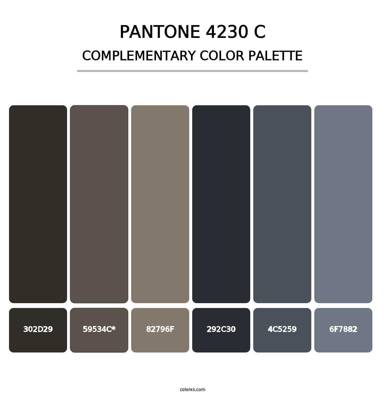 PANTONE 4230 C - Complementary Color Palette