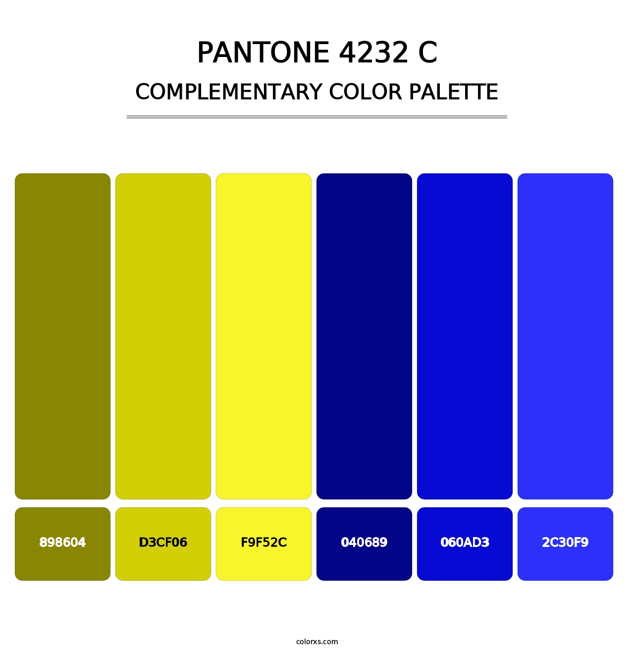 PANTONE 4232 C - Complementary Color Palette