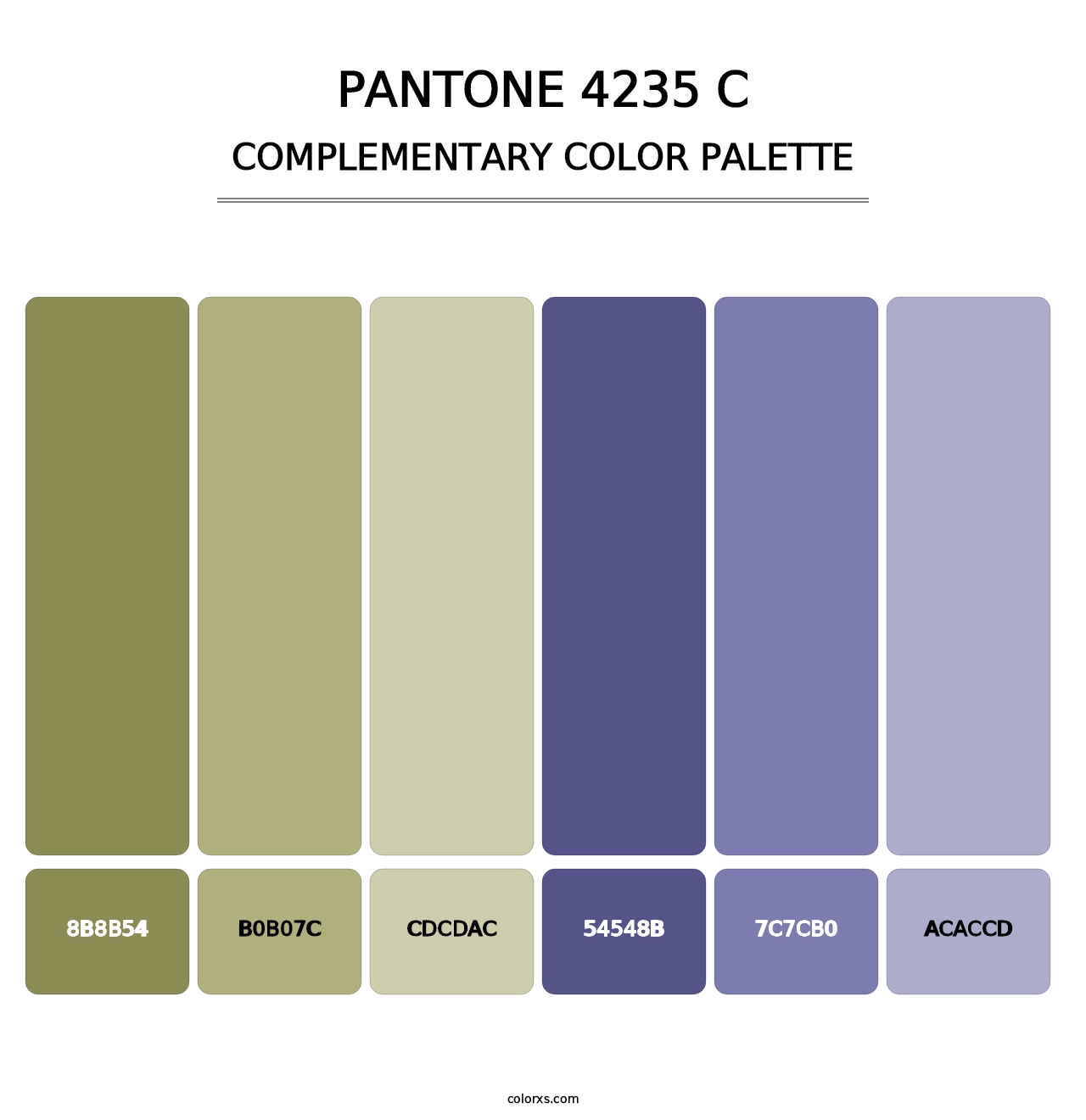 PANTONE 4235 C - Complementary Color Palette