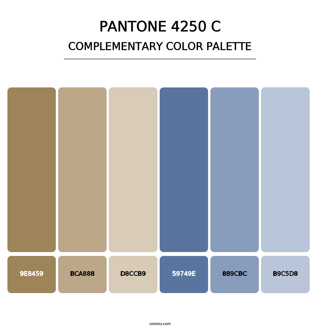 PANTONE 4250 C - Complementary Color Palette