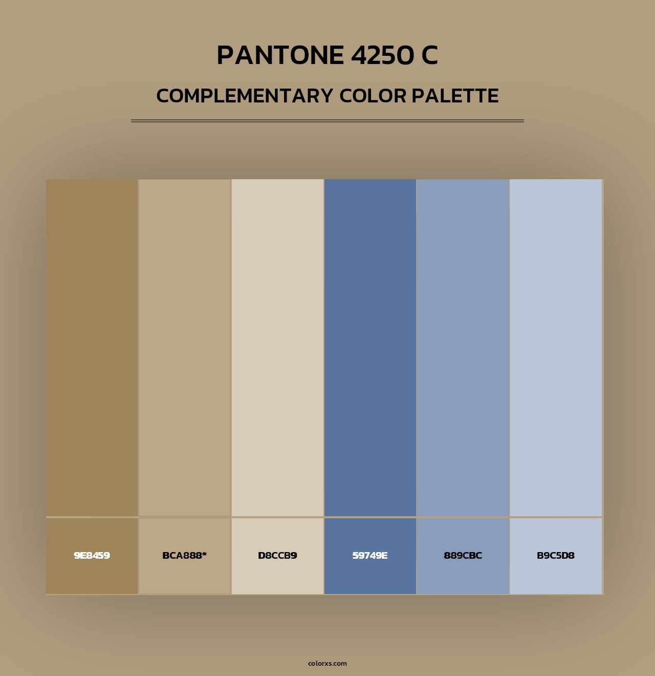 PANTONE 4250 C - Complementary Color Palette