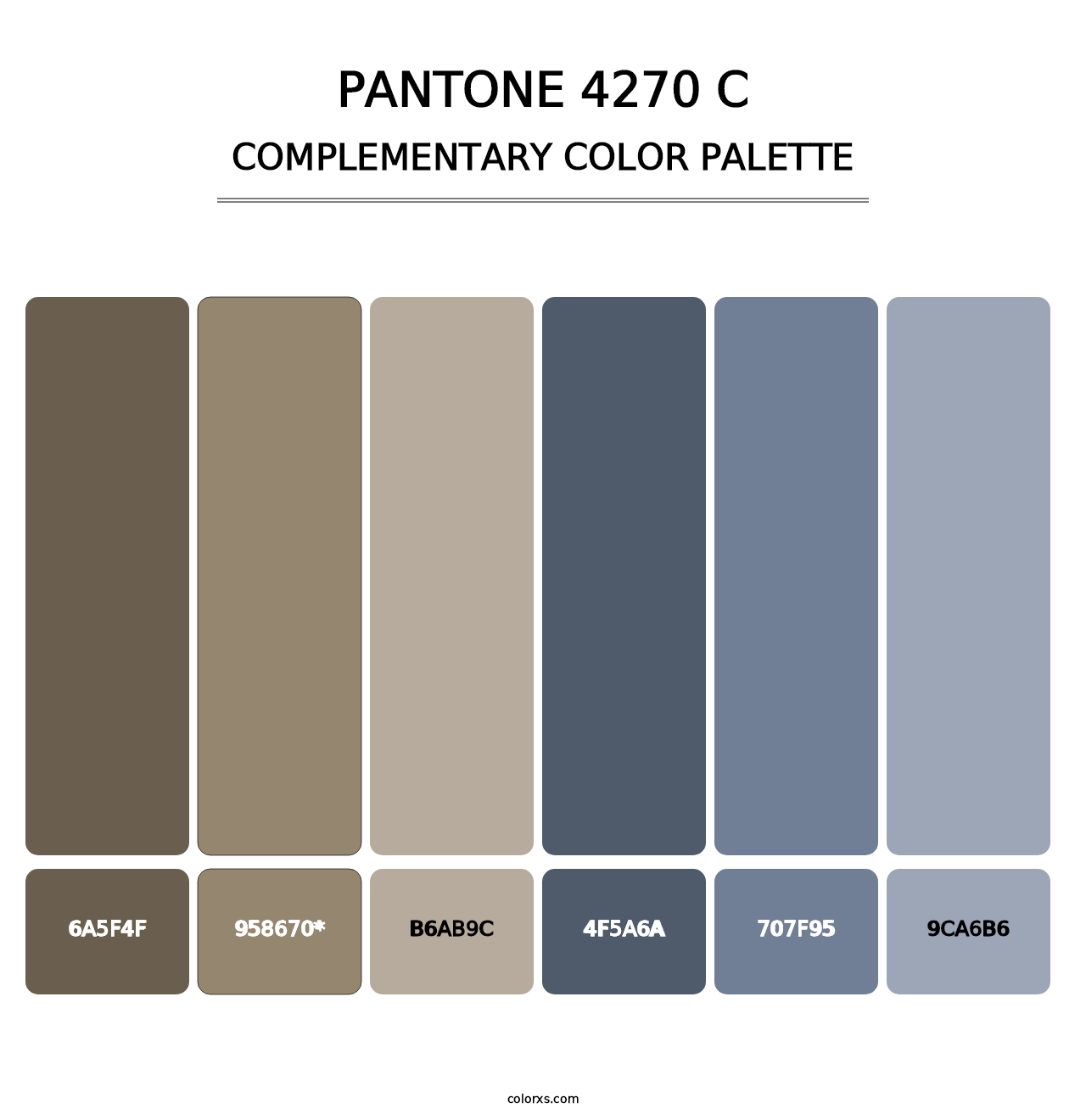 PANTONE 4270 C - Complementary Color Palette