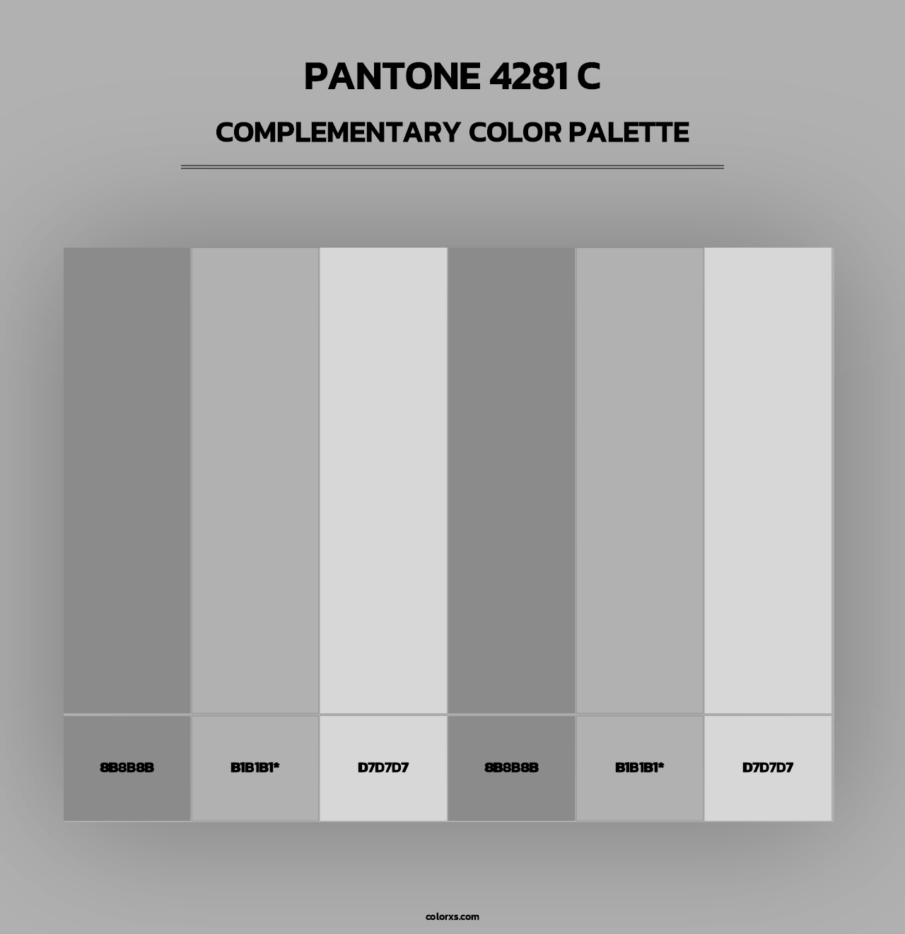PANTONE 4281 C - Complementary Color Palette