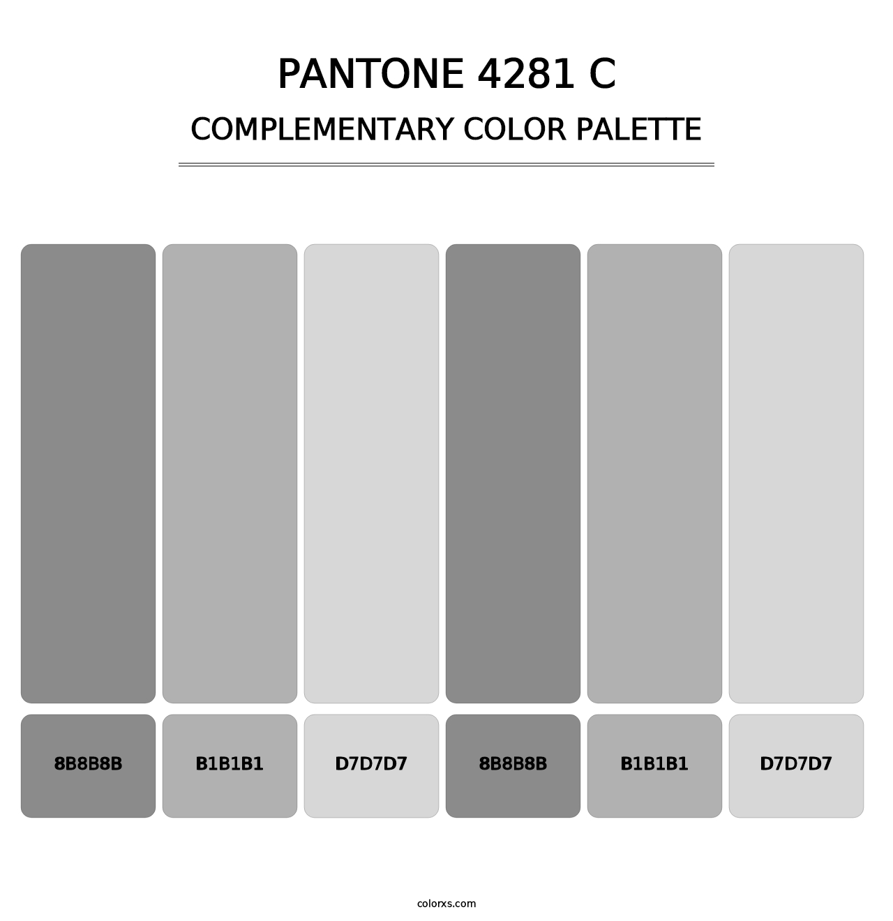 PANTONE 4281 C - Complementary Color Palette