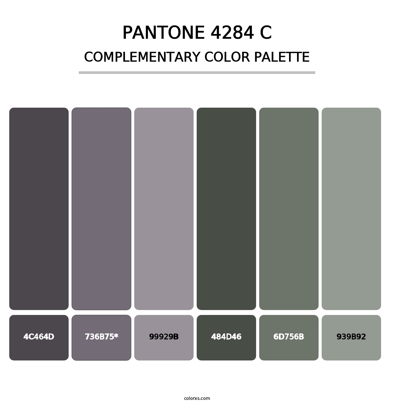 PANTONE 4284 C - Complementary Color Palette