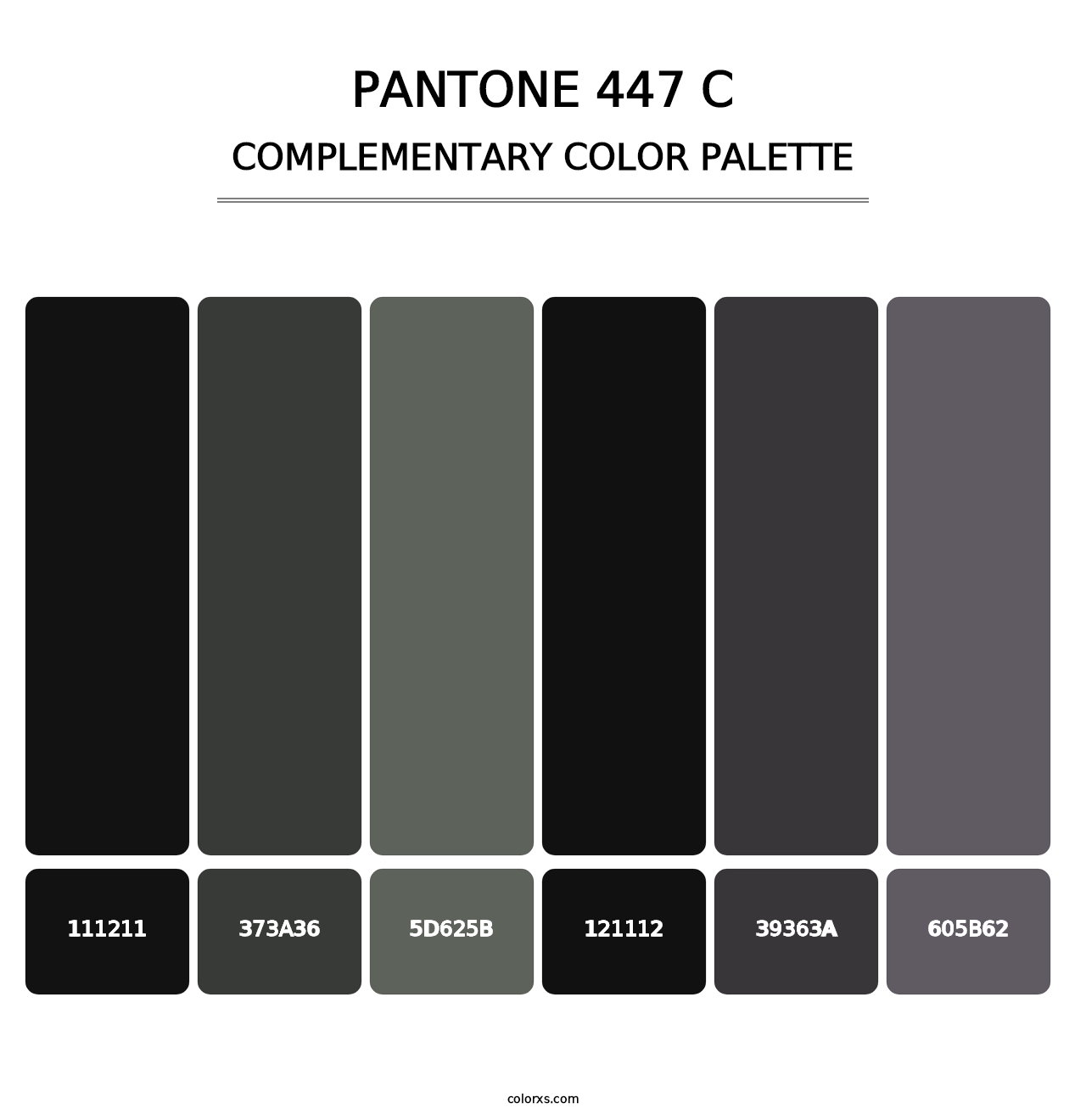 PANTONE 447 C - Complementary Color Palette