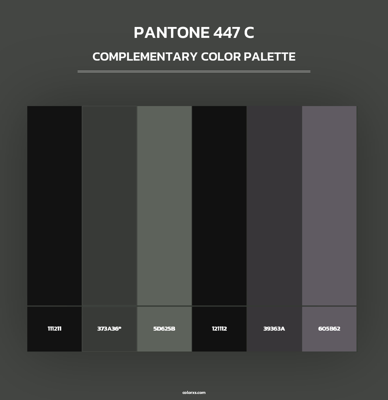 PANTONE 447 C - Complementary Color Palette