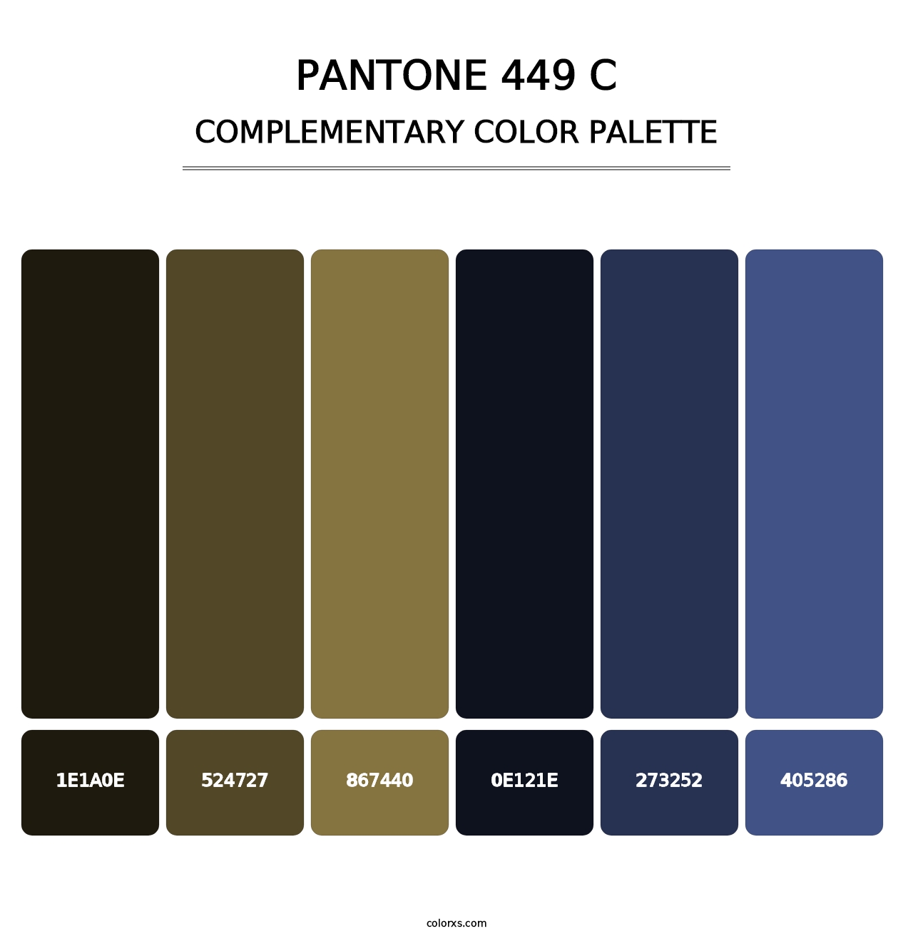 PANTONE 449 C - Complementary Color Palette