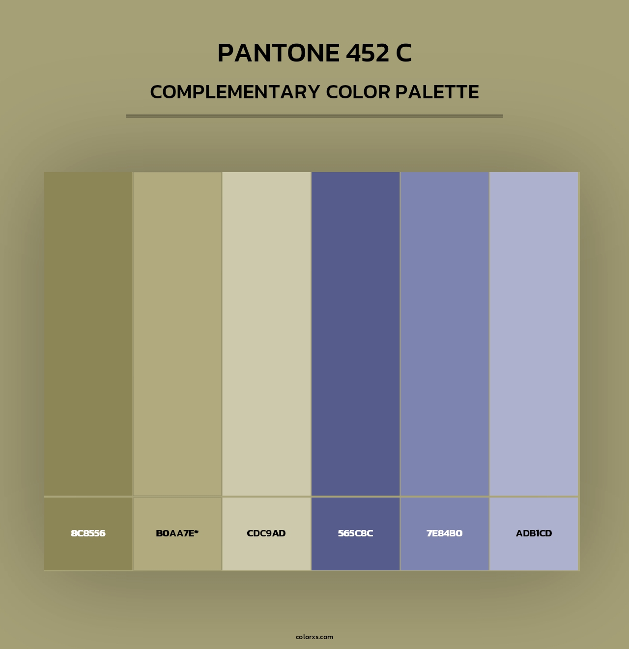 PANTONE 452 C - Complementary Color Palette