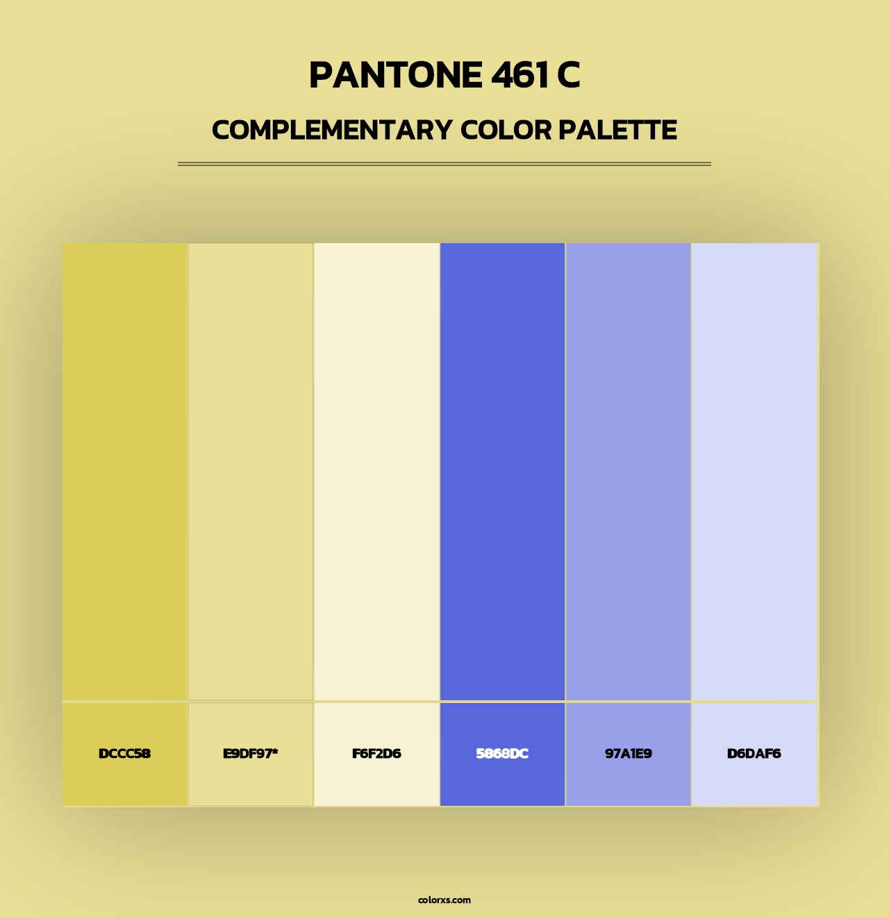 PANTONE 461 C - Complementary Color Palette