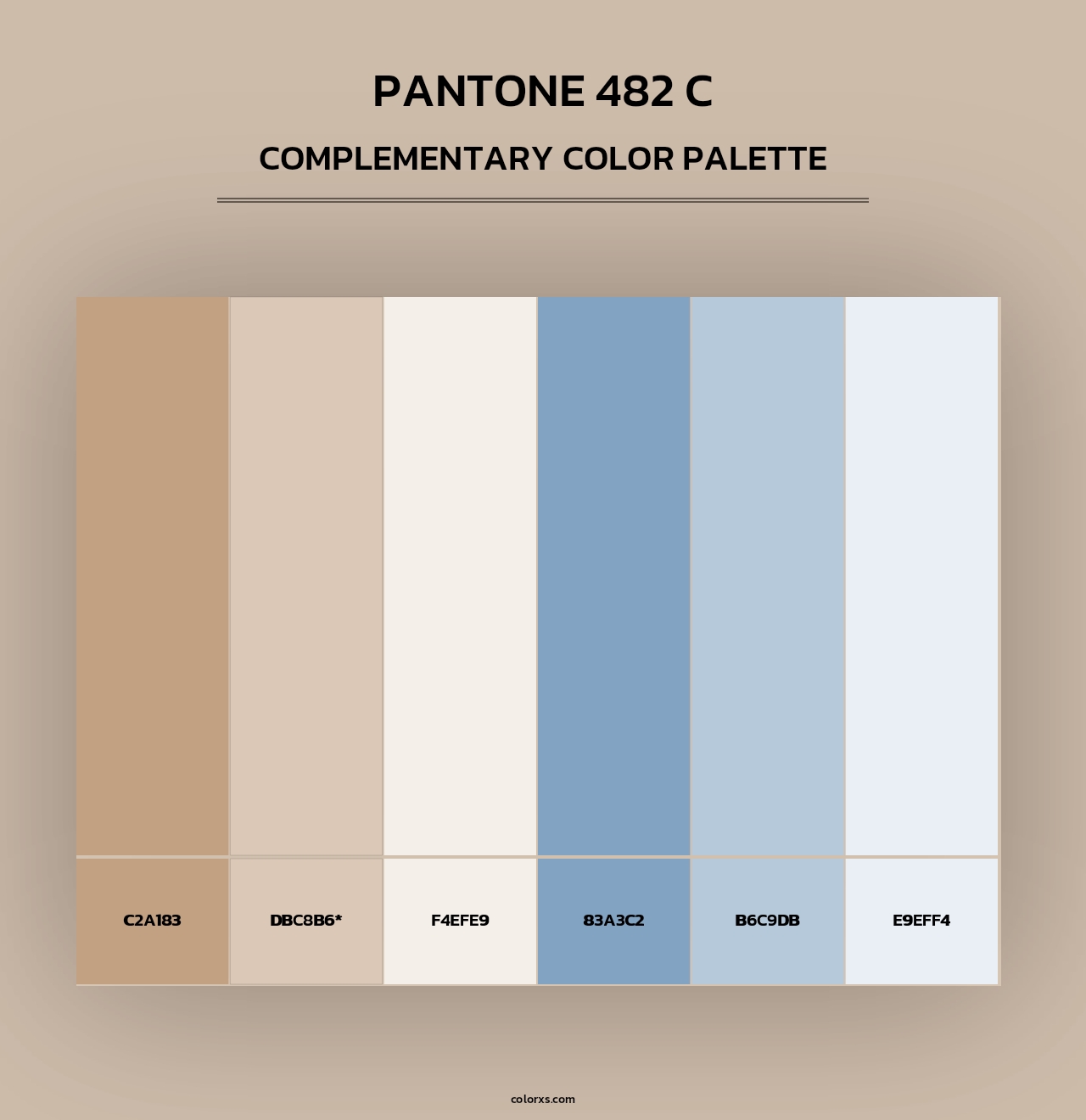 PANTONE 482 C - Complementary Color Palette