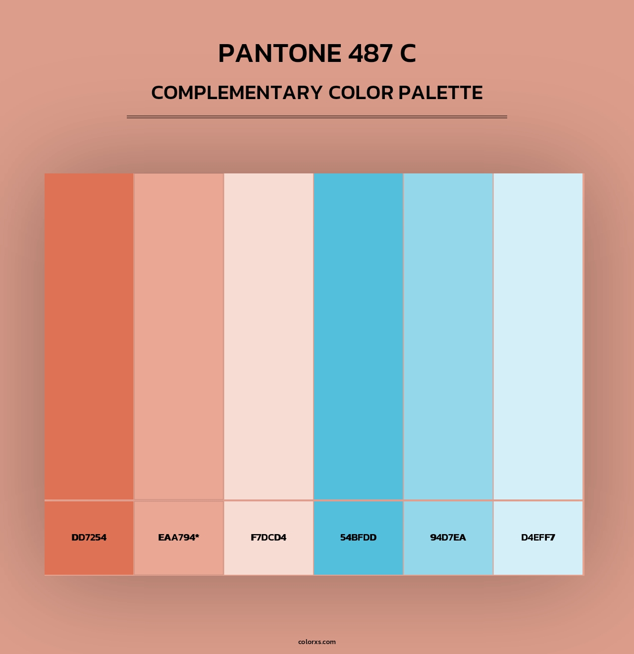 PANTONE 487 C - Complementary Color Palette
