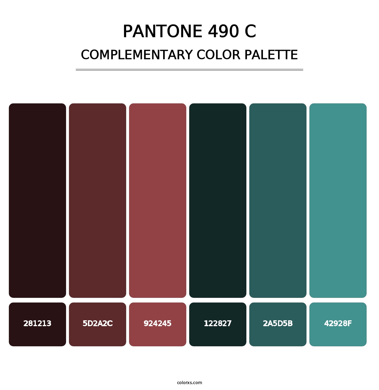 PANTONE 490 C - Complementary Color Palette