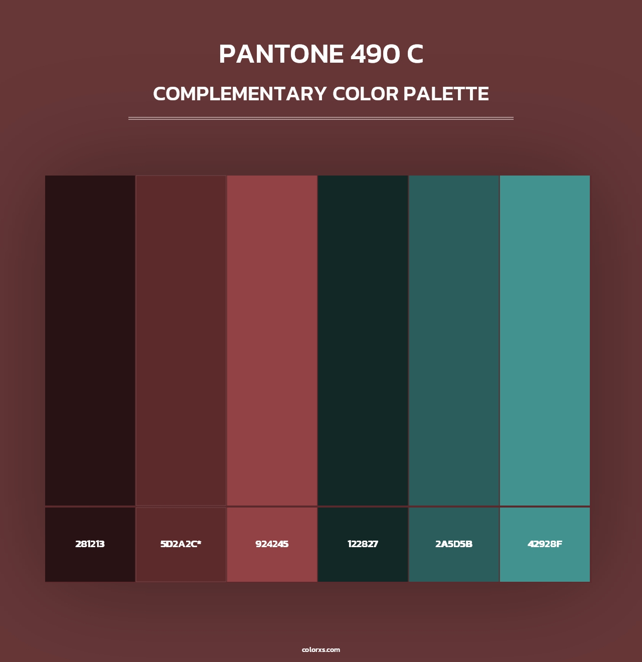 PANTONE 490 C - Complementary Color Palette