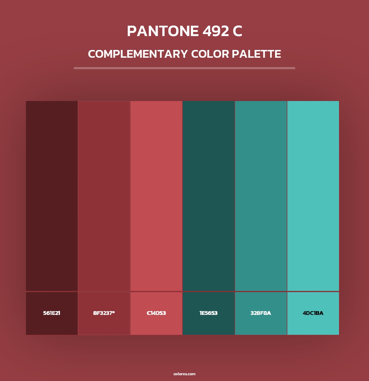 PANTONE 492 C - Complementary Color Palette