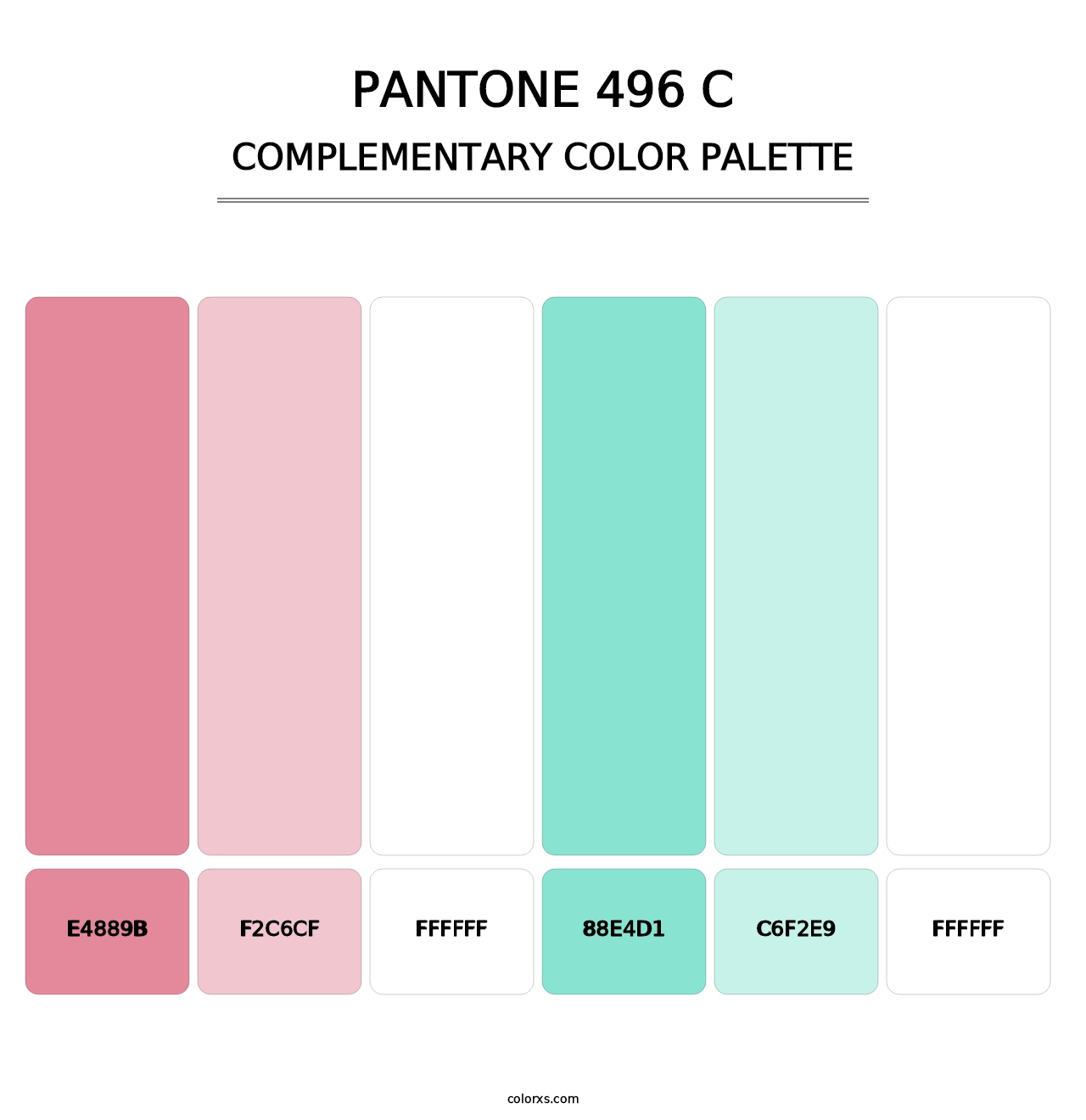 PANTONE 496 C - Complementary Color Palette
