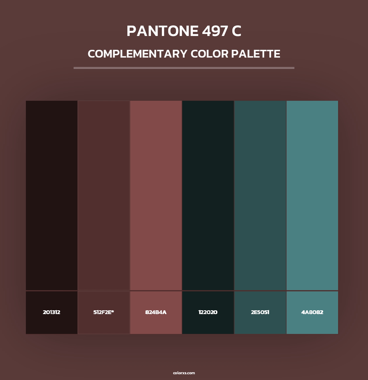 PANTONE 497 C - Complementary Color Palette