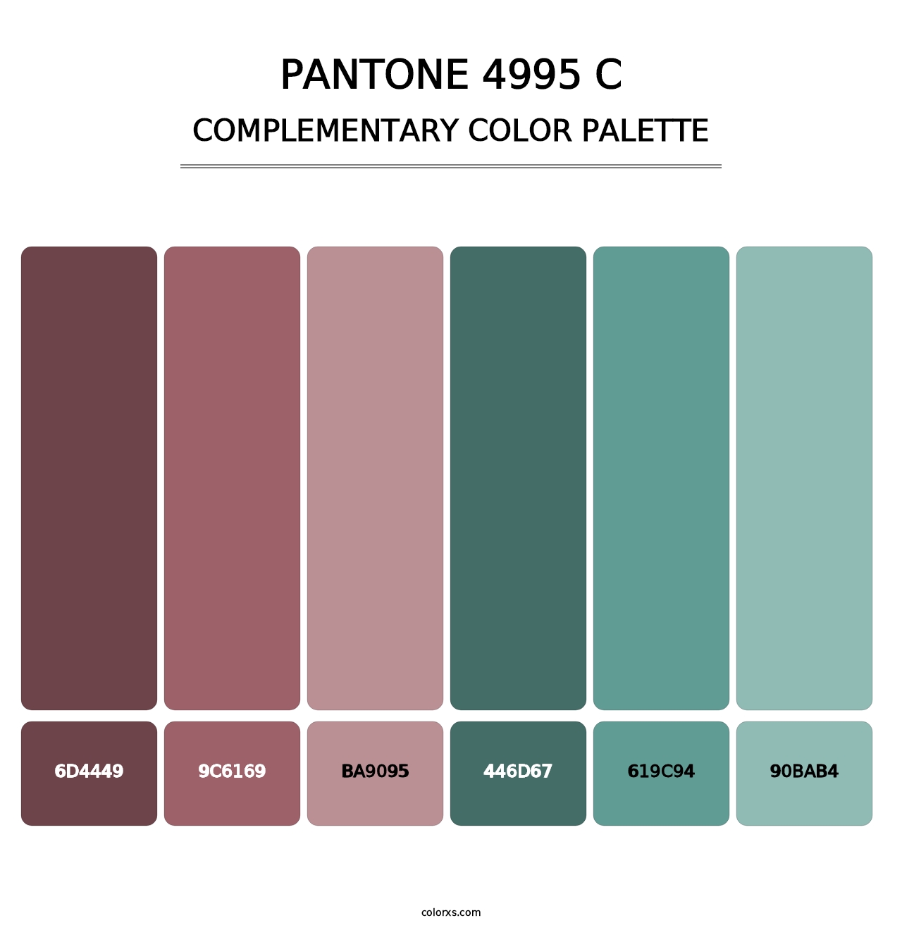 PANTONE 4995 C - Complementary Color Palette