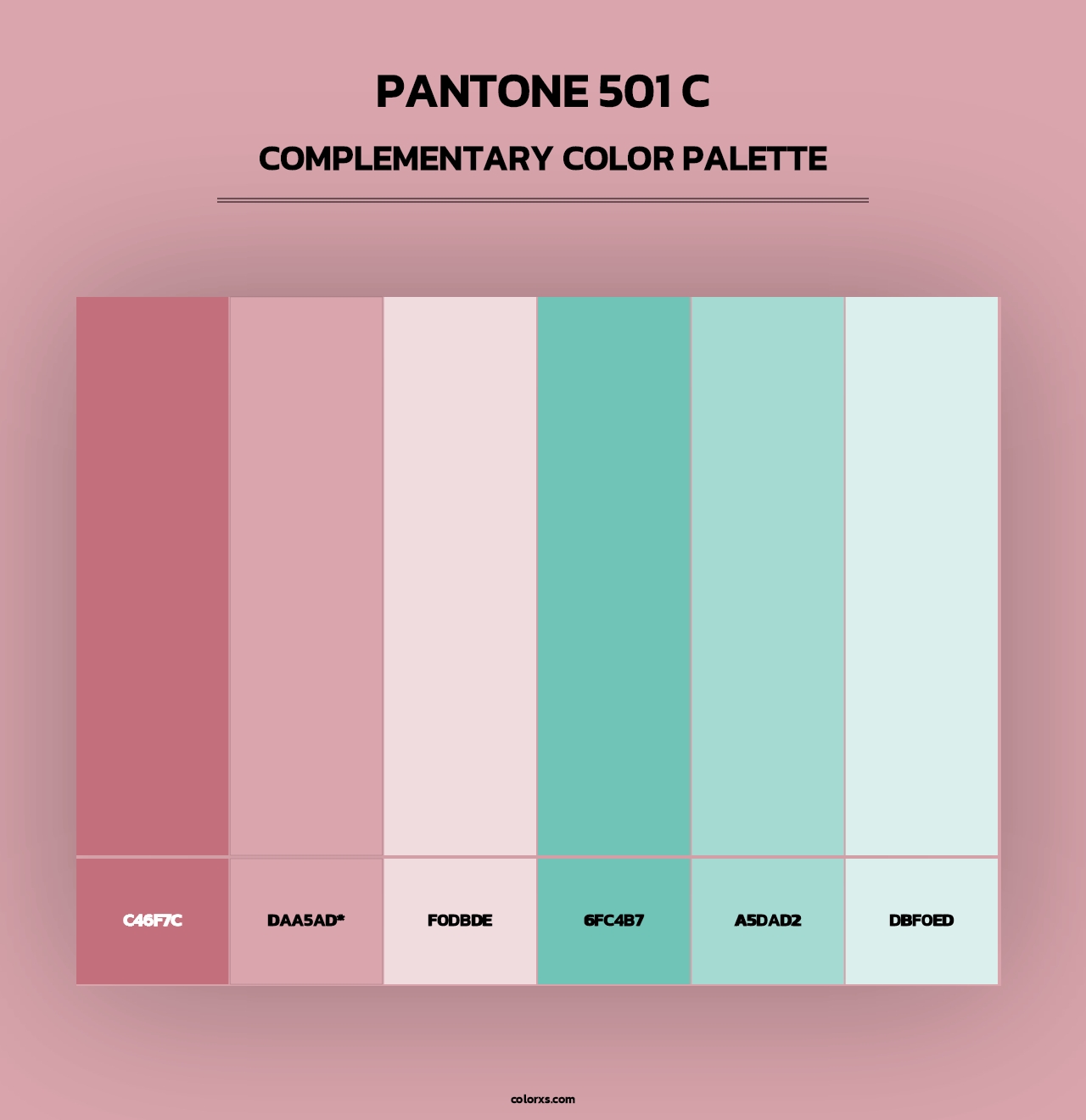 PANTONE 501 C - Complementary Color Palette