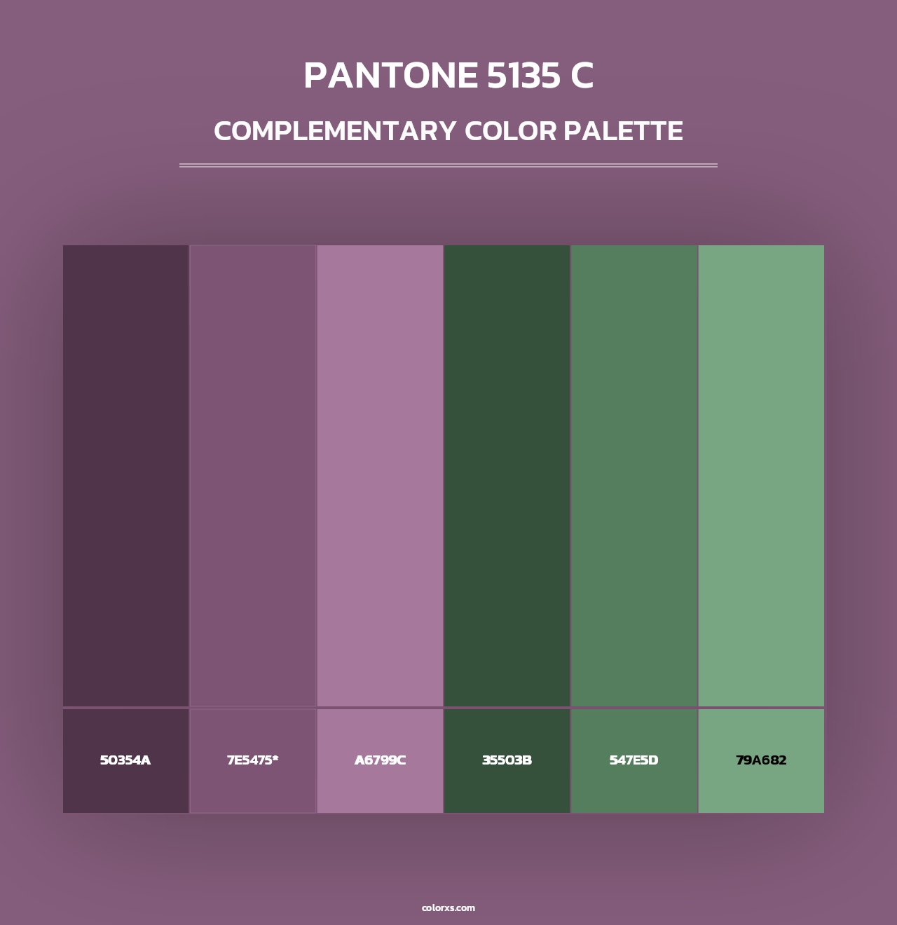 PANTONE 5135 C - Complementary Color Palette
