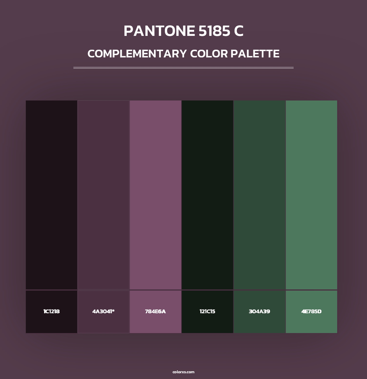 PANTONE 5185 C - Complementary Color Palette