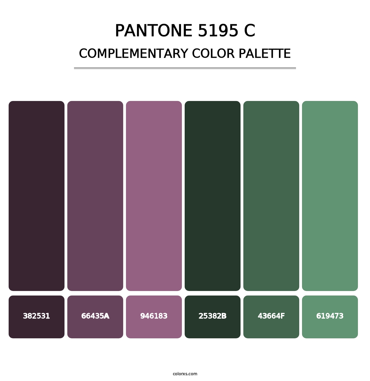 PANTONE 5195 C - Complementary Color Palette