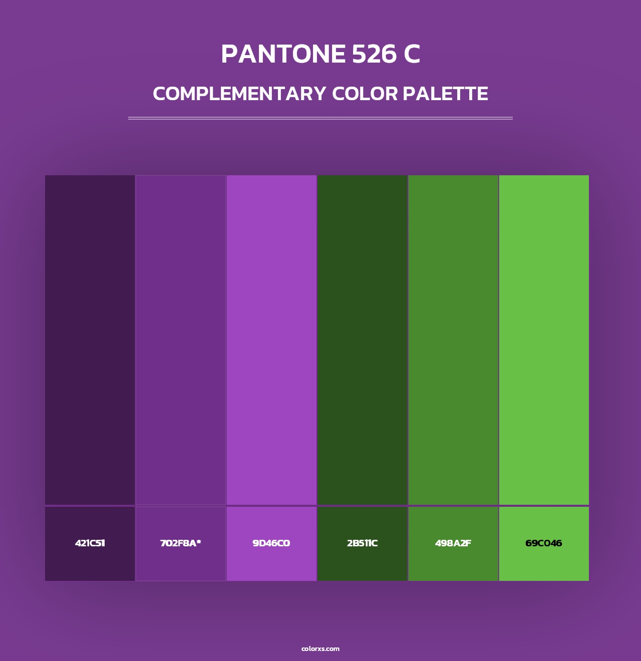 PANTONE 526 C - Complementary Color Palette